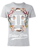 Philipp Plein 'animals' T-shirt, Men's, Size: Small, Grey, Cotton