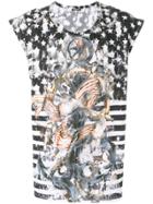 Balmain U.s.a. Flag Print T-shirt - Black