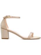Stuart Weitzman Glitter Simple Sandal - Metallic