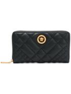 Versace Tribute Quilted Wallet - Black