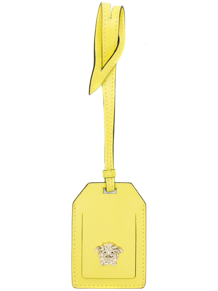 Versace Medusa Plaque Luggage Tag - Yellow & Orange