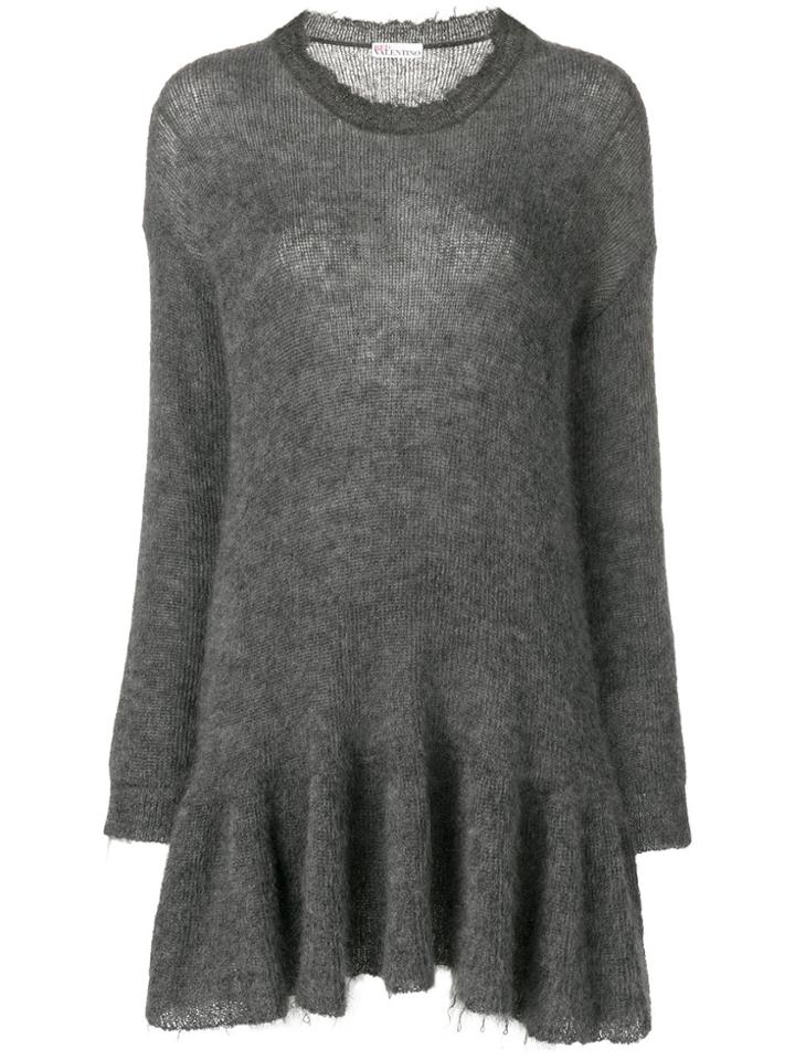 Red Valentino Sheer Knit Sweater - Grey