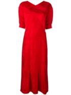 Isabel Marant Rany Dress, Women's, Size: 40, Red, Viscose/ramie/cotton