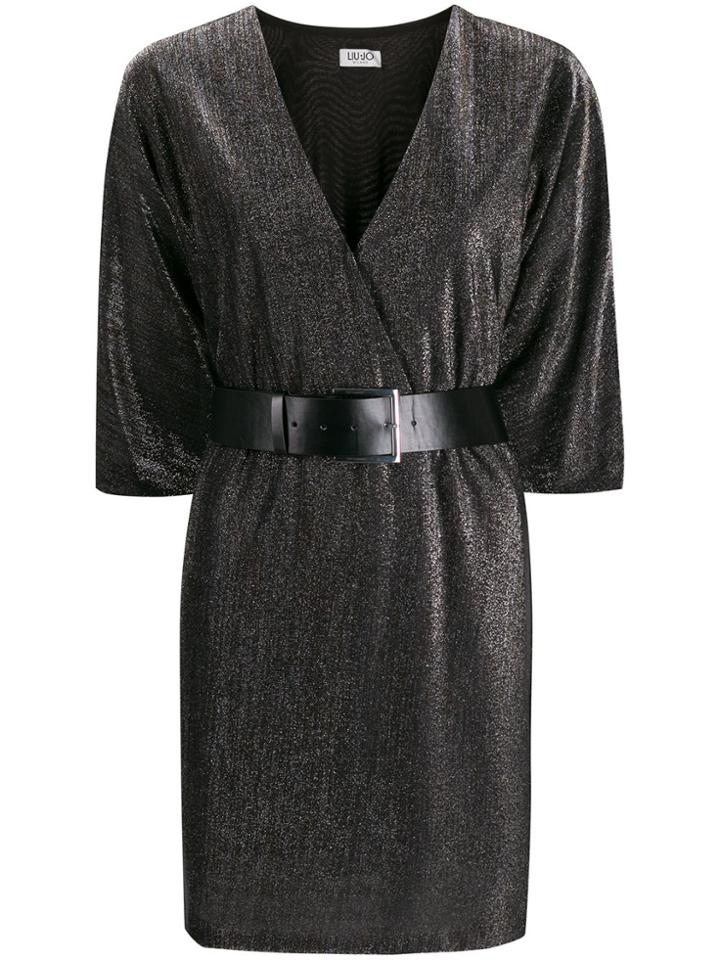 Liu Jo Wrap V-neck Dress - Grey