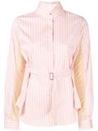 Aalto Belted Striped Shirt - Pink & Purple
