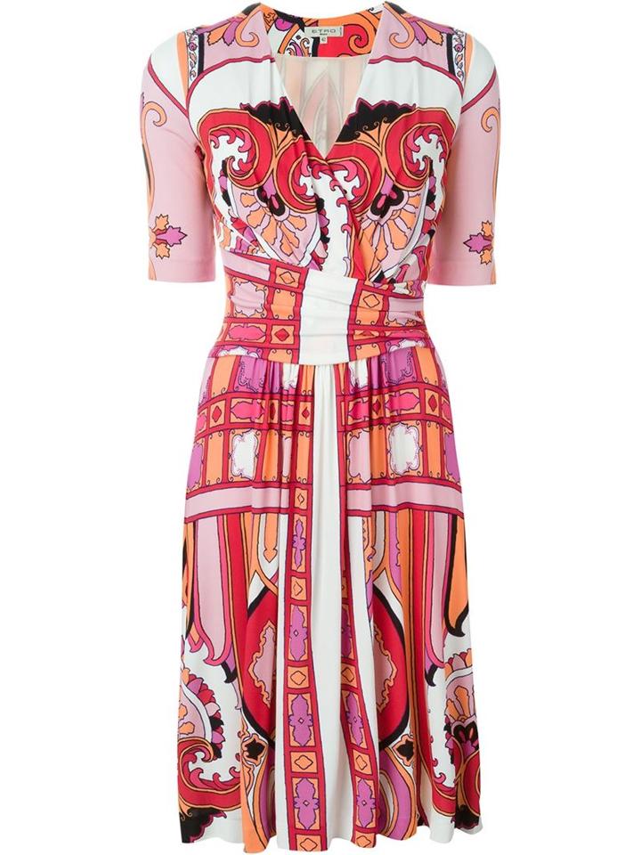 Etro Fantasy Print Wrap Dress