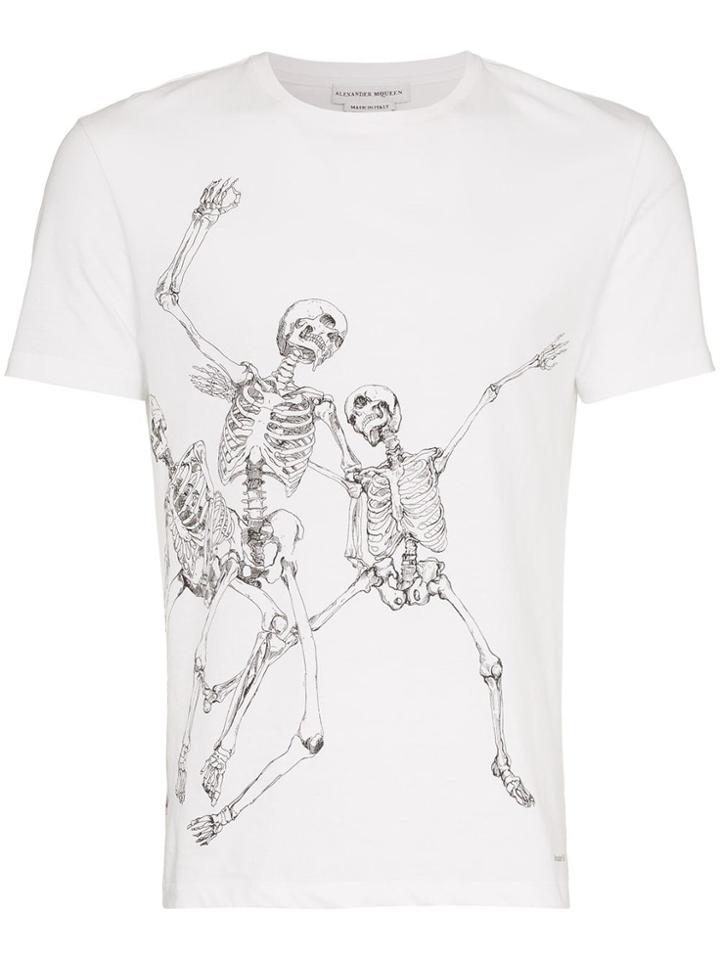 Alexander Mcqueen Amcq Skeleton Ss Tee Wht - White