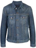 Alanui Rear Bandana Knit Denim Jacket - Blue