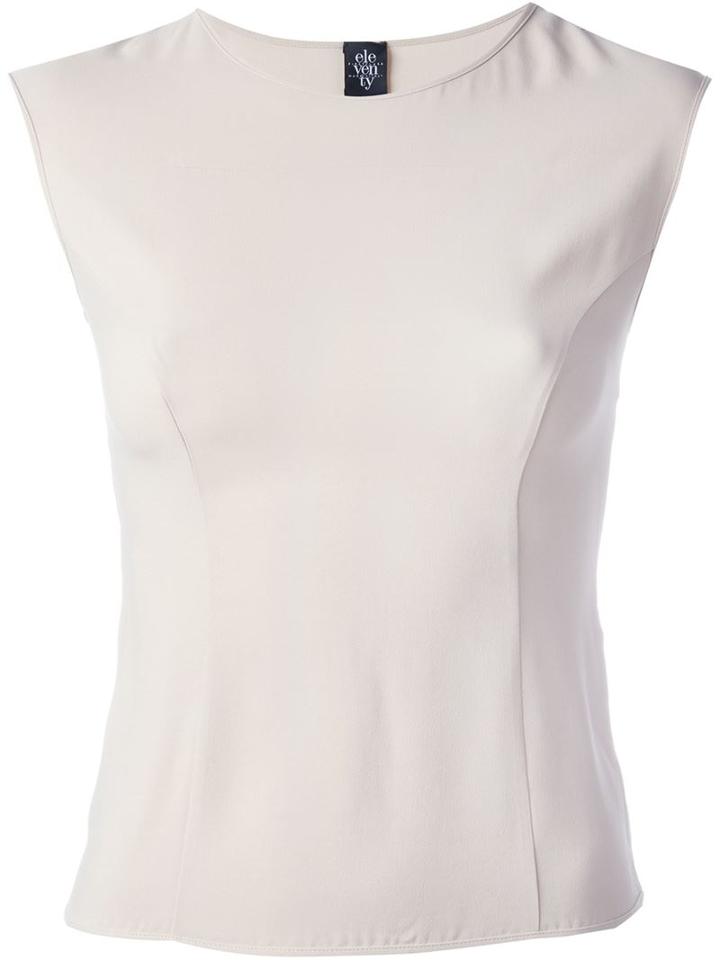Eleventy Fitted Tank Top, Women's, Size: 40, Nude/neutrals, Spandex/elastane/viscose