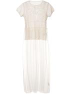 Tu Es Mon Trésor Tulle Dress With Mesh T-shirt - Brown