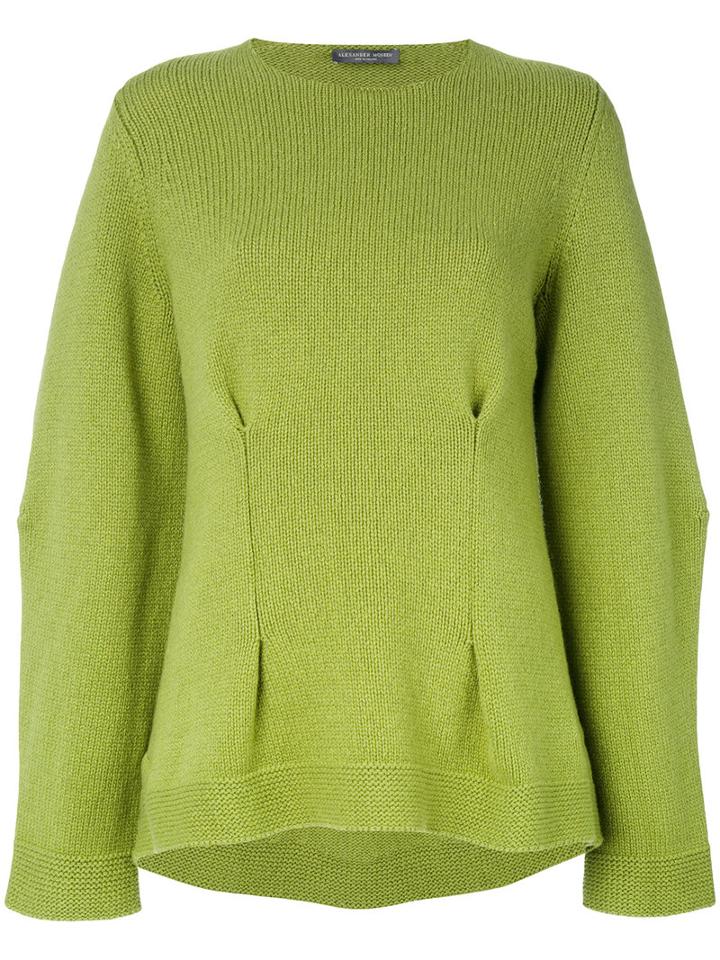 Alexander Mcqueen - Dart Detail Jumper - Women - Cashmere - Xs, Green, Cashmere