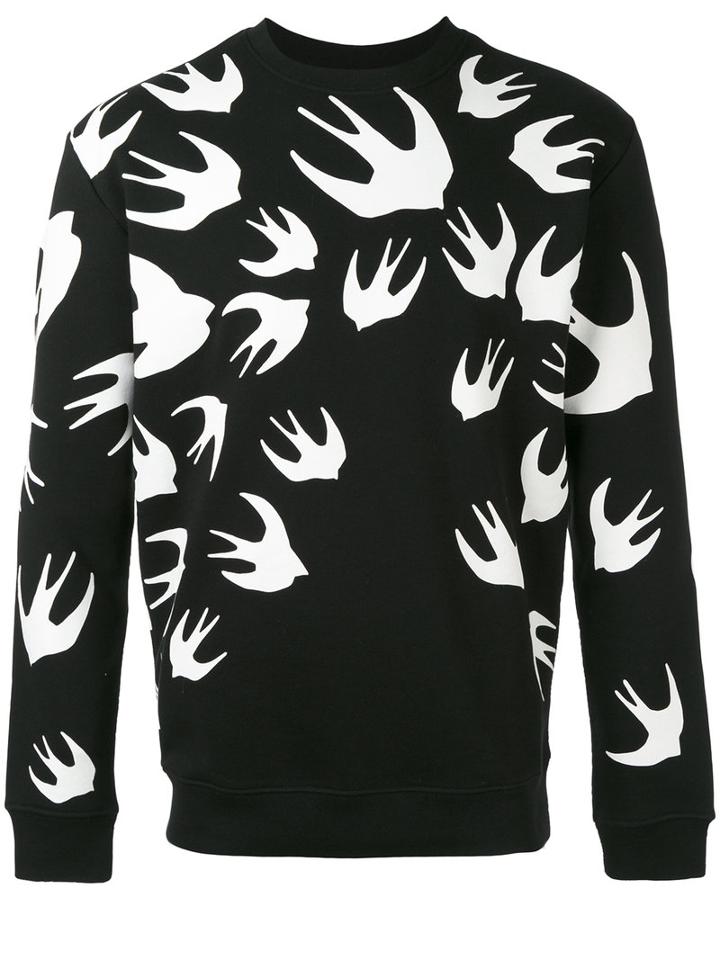 Mcq Alexander Mcqueen - Swallow Print Sweatshirt - Men - Cotton/polyester - Xl, Black, Cotton/polyester