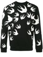 Mcq Alexander Mcqueen - Swallow Print Sweatshirt - Men - Cotton/polyester - Xl, Black, Cotton/polyester