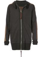 Ziggy Chen Side Stripe Hoodie - Black