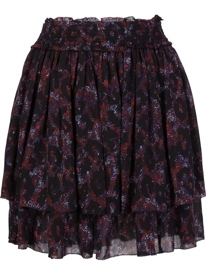 Derek Lam 10 Crosby Tiered Skirt, Women's, Size: 2, Black, Silk