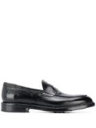 Green George Almond Toe Loafers - Black
