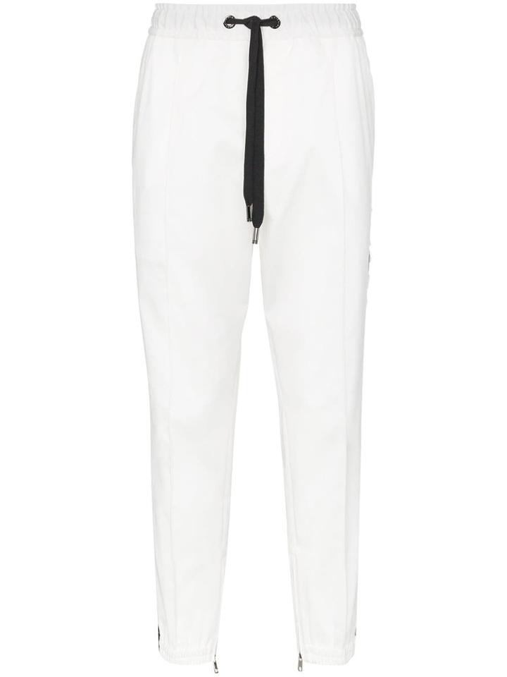 Dolce & Gabbana Drawstring Rubber Logo Cotton Blend Chino Trousers -