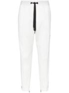 Dolce & Gabbana Drawstring Rubber Logo Cotton Blend Chino Trousers -