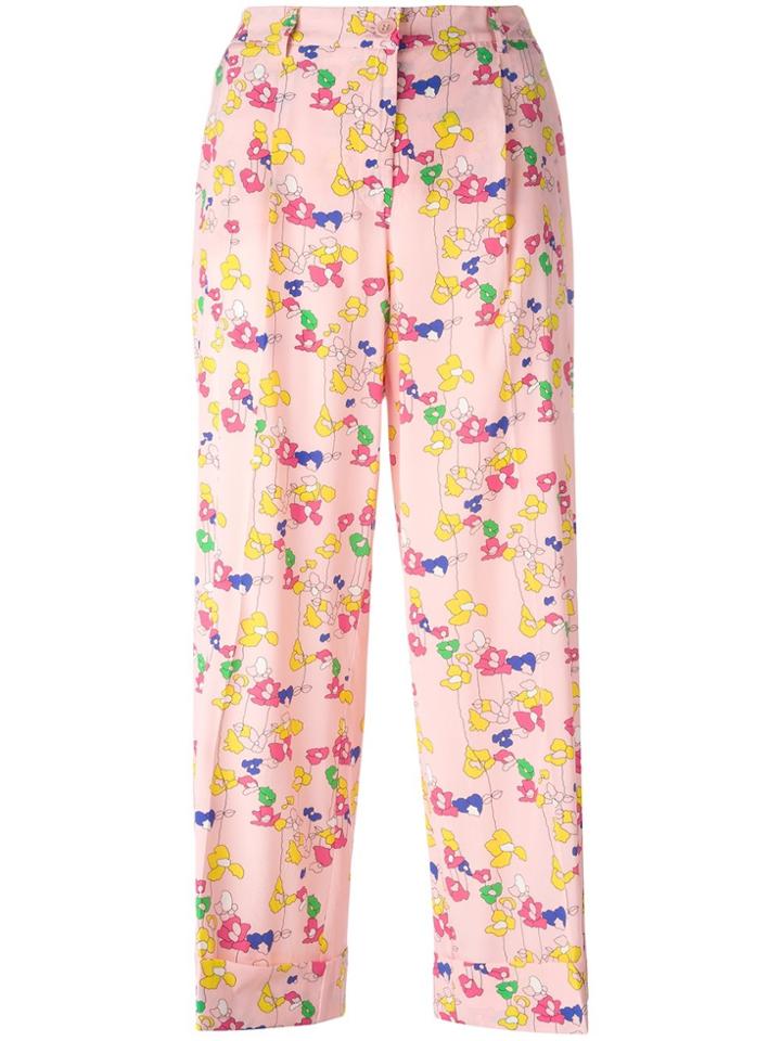 P.a.r.o.s.h. Sabrina Floral Trousers - Pink & Purple