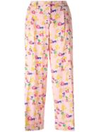 P.a.r.o.s.h. Sabrina Floral Trousers - Pink & Purple