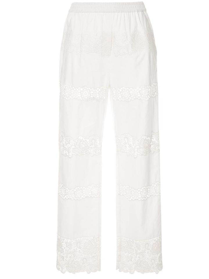 Dolce & Gabbana Embroidered Trousers - White