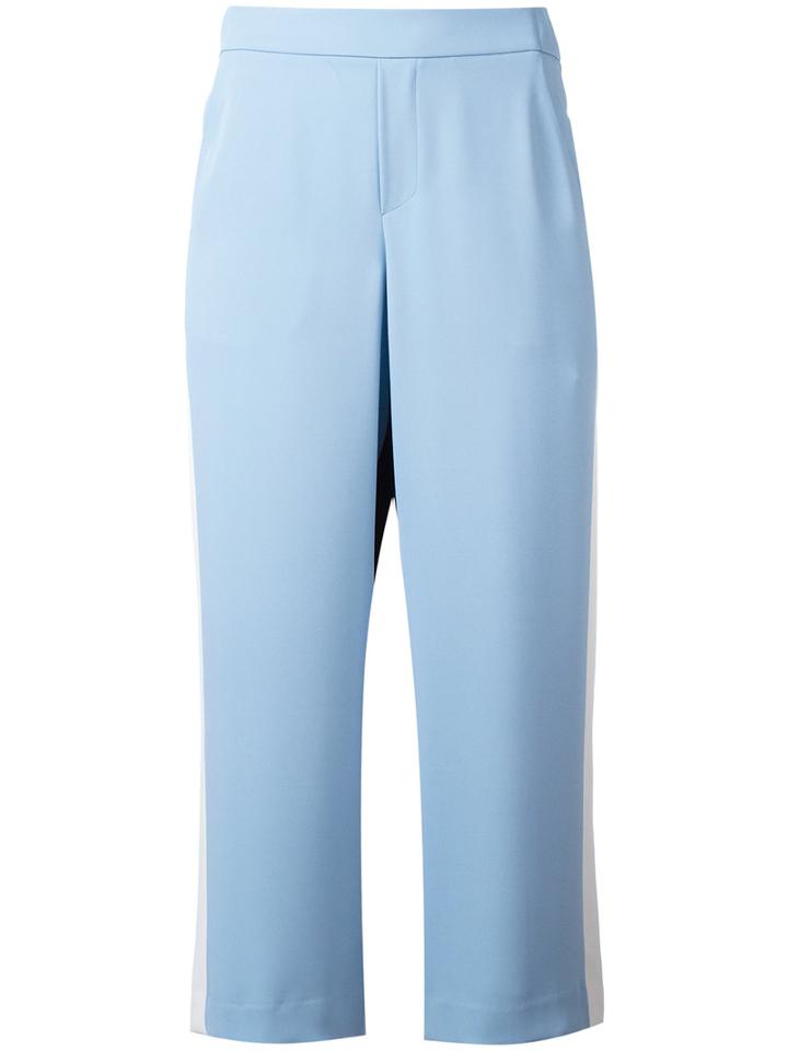 P.a.r.o.s.h. Colour Block Culottes, Women's, Size: Medium, Blue, Polyester