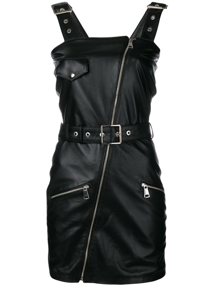 Manokhi Zipped Pinafore Dress - Black