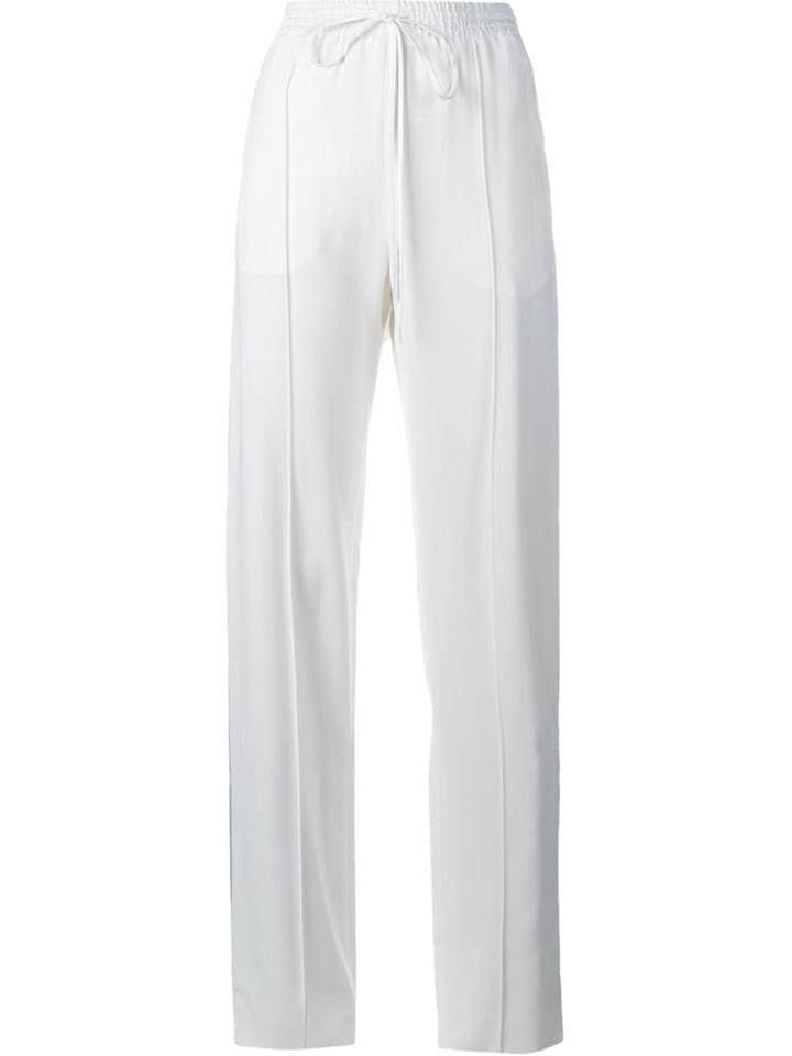 Chloé Rainbow Stripe 'cady' Track Pants, Women's, Size: 38, White, Polyamide/acetate/viscose