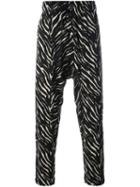 Tom Rebl 'zebra' Trousers, Men's, Size: 48, Black, Cotton/acrylic/polyamide/spandex/elastane