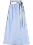 Paco Rabanne Contrast Belted Skirt - Blue