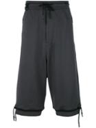 Y-3 Drawstring Hem Shorts, Men's, Size: Small, Grey, Cotton