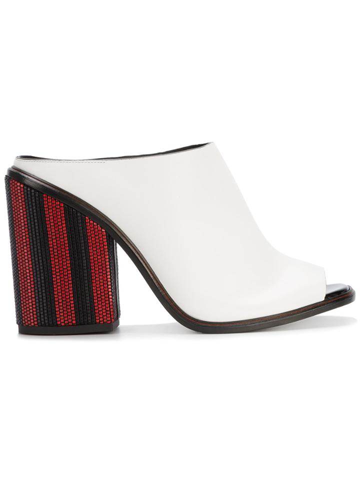 Proenza Schouler Beaded Heel Mules - White