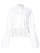 Balossa White Shirt Lalle Oversized Sleeve Shirt