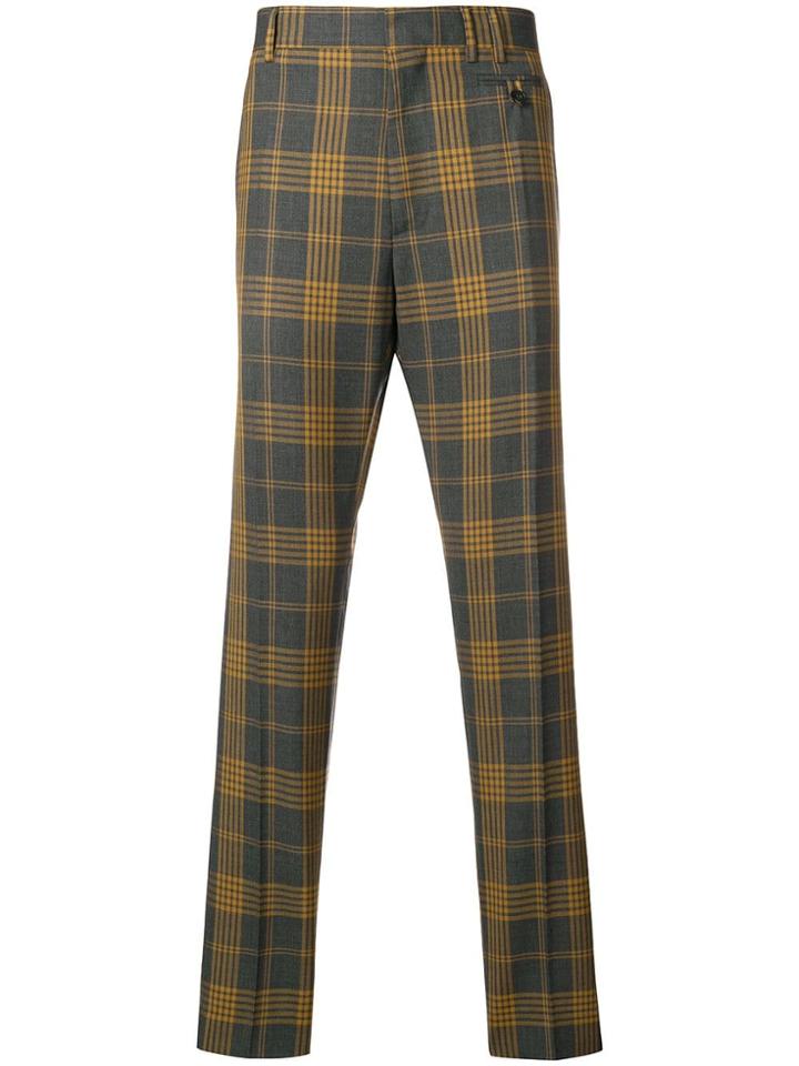 Vivienne Westwood Checked Tailored Trousers - Grey