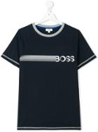 Boss Kids Logo Print T-shirt - Blue
