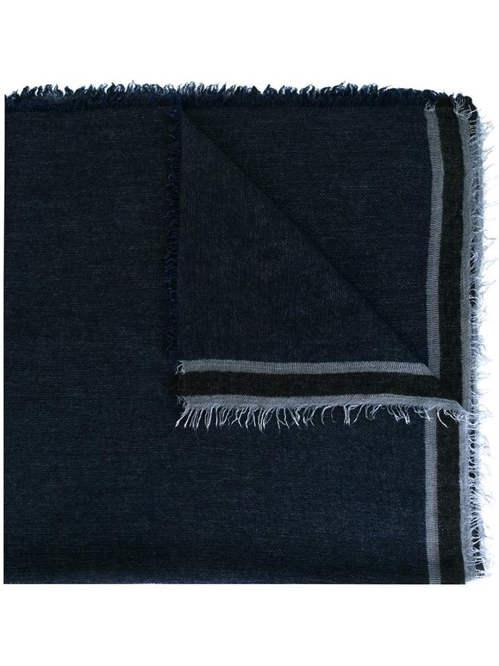 Faliero Sarti Woven Scarf, Adult Unisex, Blue, Silk/modal/cashmere/virgin Wool