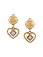 Givenchy Pre-owned Heart-shape Drop Earrings - Gold