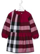 Burberry Kids Check Dress, Girl's, Size: 6 Yrs, Pink/purple