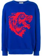 Gucci Wolf Print Sweatshirt - Blue