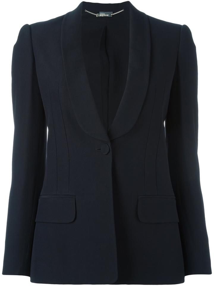 Alexander Mcqueen Shawl Lapel Blazer - Black