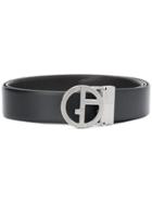 Giorgio Armani Logo Buckle Belt - Black