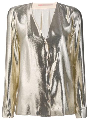 Indress Metallic Shirt - Silver