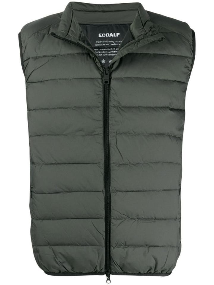 Ecoalf Zipped Padded Gilet - Green