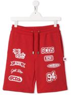 Gcds Kids Logo Shorts - Red