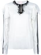 Giamba Ruffle Sleeve Blouse - White