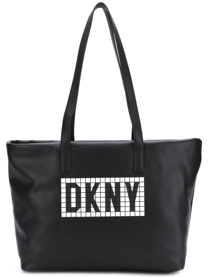 Dkny Logo Tote Bag - Black
