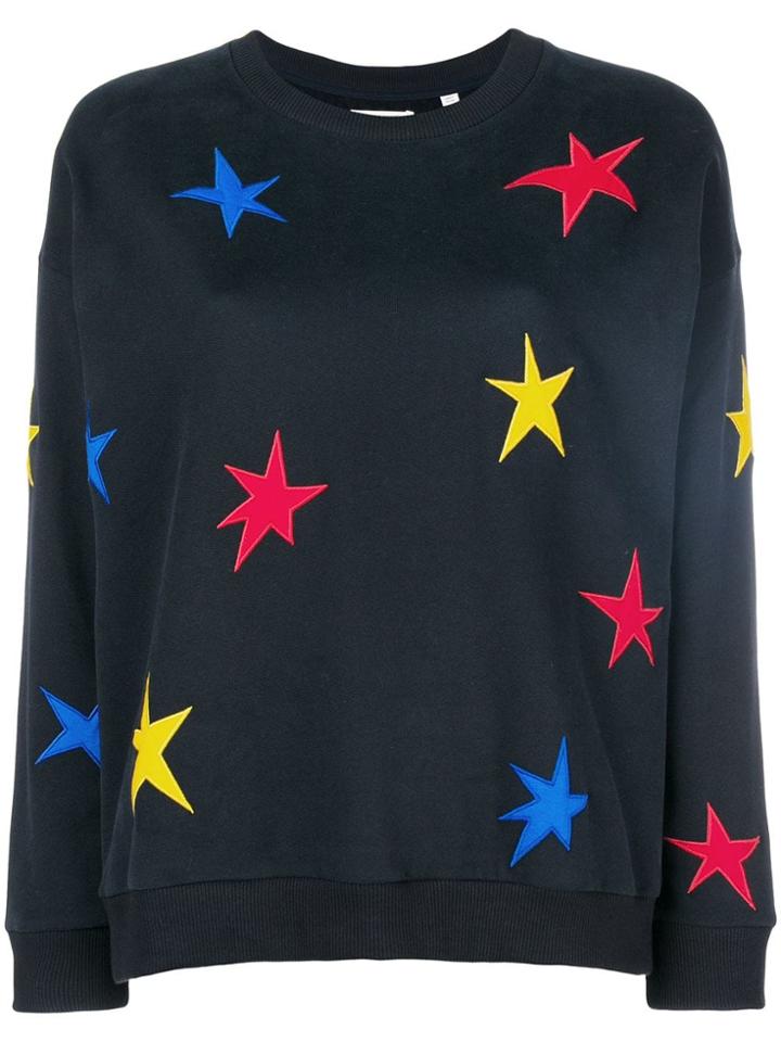 Chinti & Parker Star Embroidered Sweater - Blue