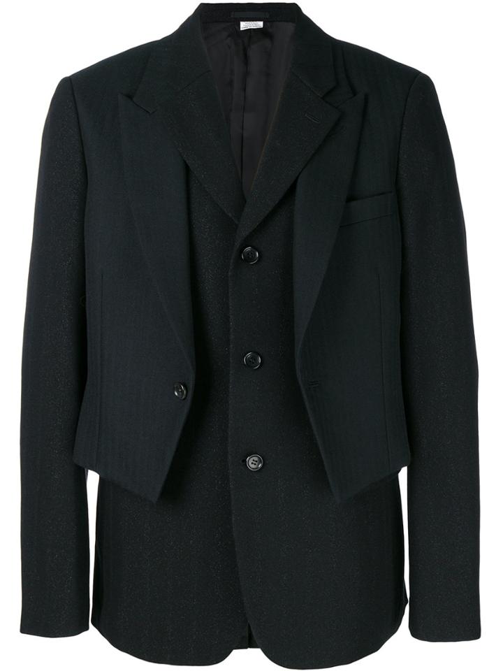 Comme Des Garçons Homme Plus Layered Formal Jacket - Black