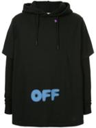 Off-white Blurred Off Hoodie - Black