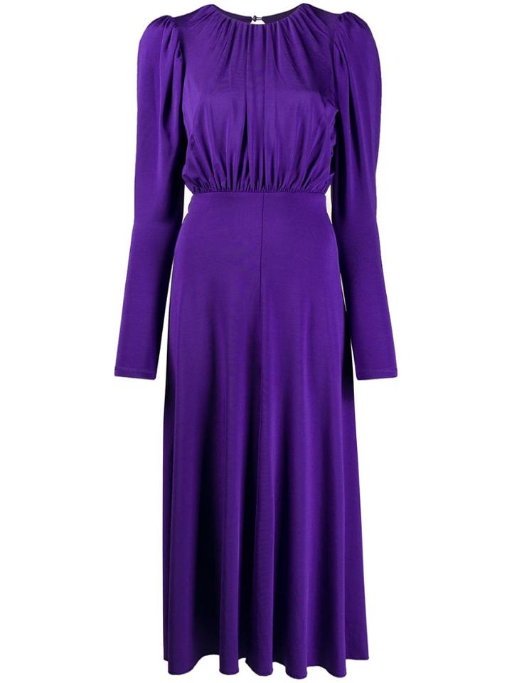 Rotate Mutton Sleeve Dress - Purple